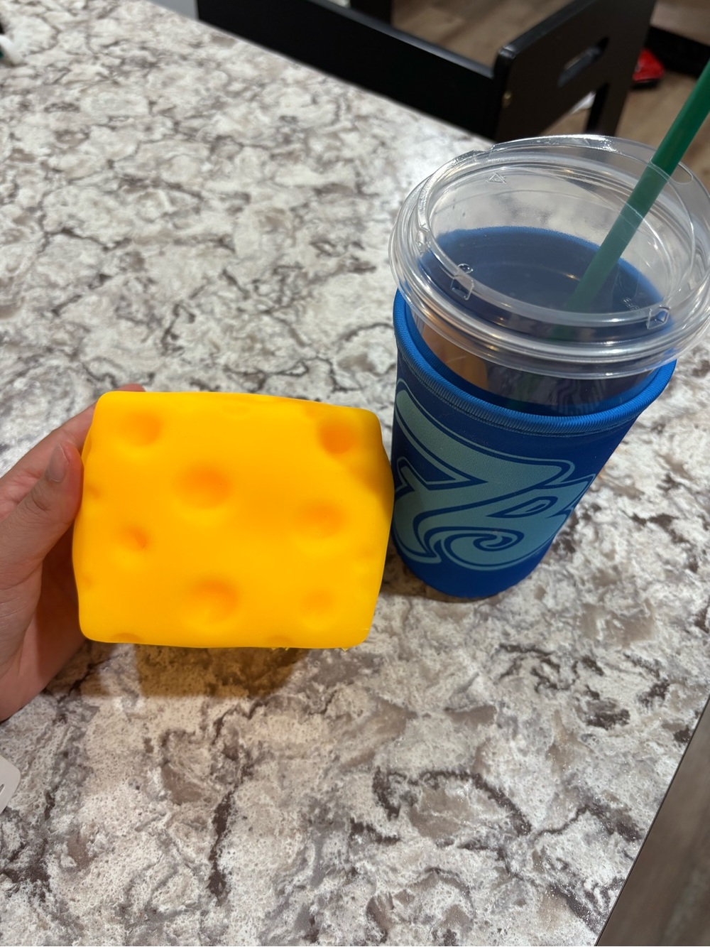 XL Yellow Squishy Cheese Sensory Toy for Kids